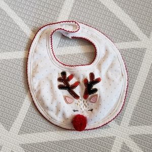 Mud Pie Reindeer Bib